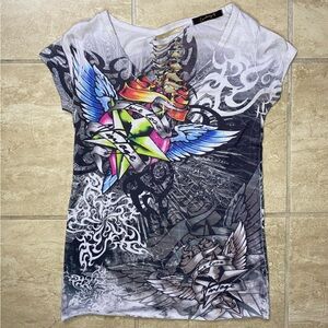 Insane Ed hardy like designs, Perfect cigarette mom tee